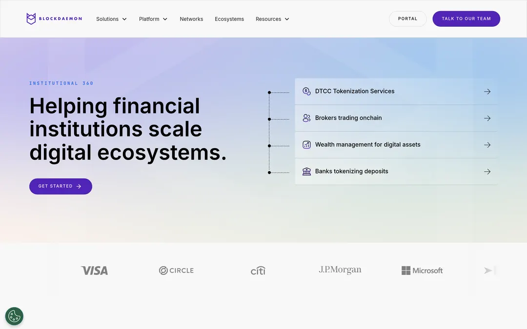 Blockdaemon, its live page